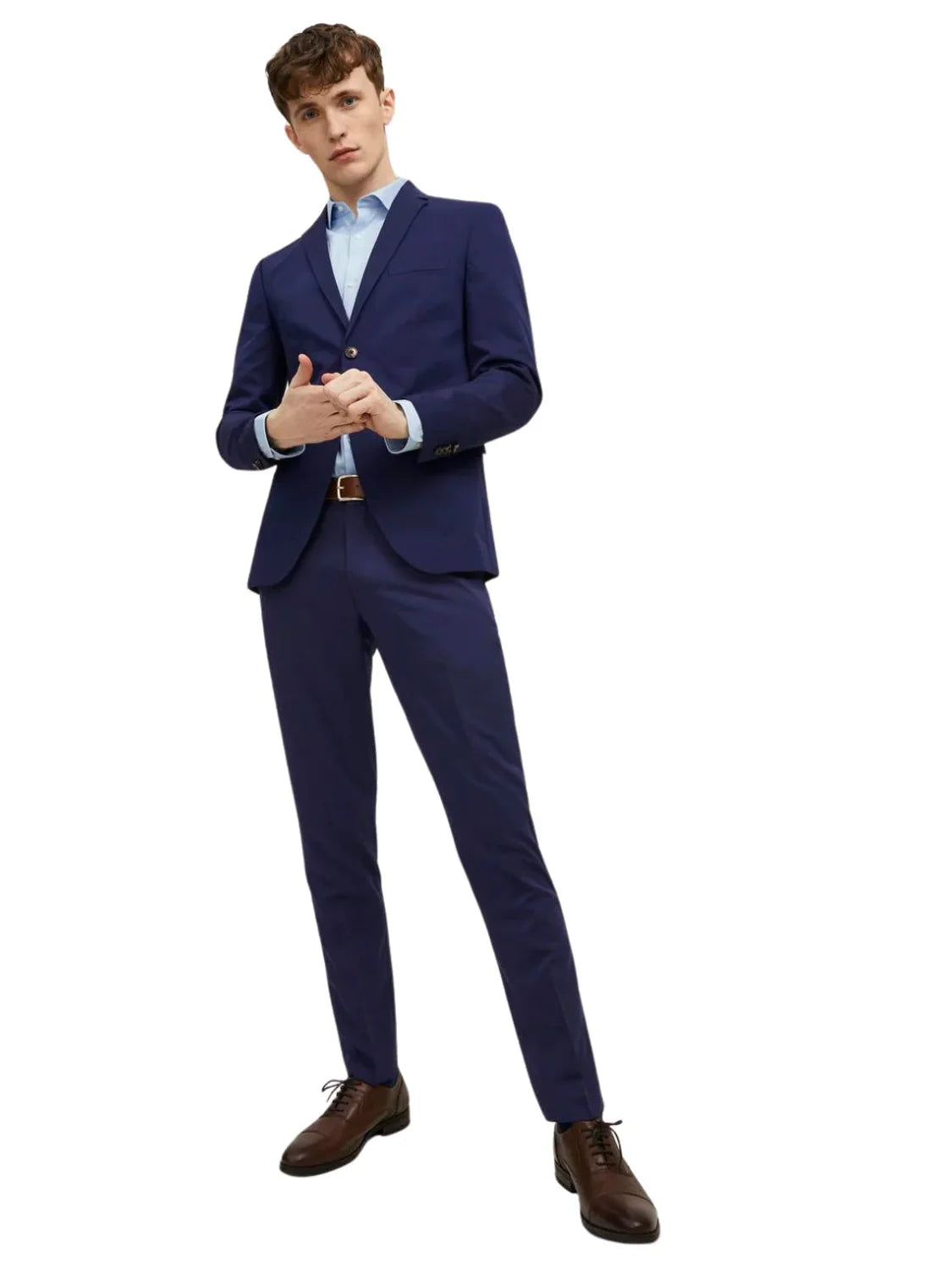 Costume Deux Pièces Jack & Jones Pour Homme - Grande Taille, Blazer Simple Boutonnage, Coupe Plus