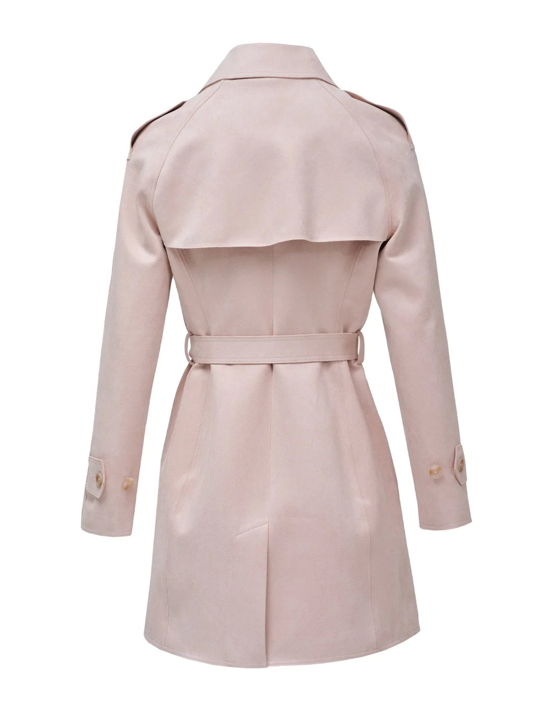 Abrigo Trench Ante Salsa Jeans Rosa | Bicos de Fío