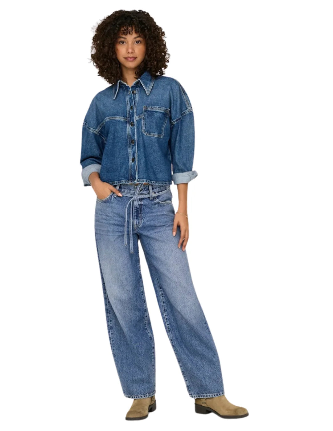 Vaqueros Rectos ONLY Gianna DOT 596 Azul | Bicos de Fío