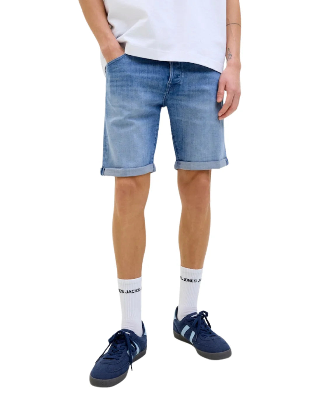 Vaqueros Cortos Jack&Jones Irick AM318 Azul | Bicos de Fío