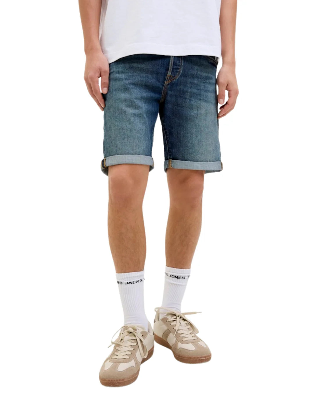 Vaqueros Cortos Jack&Jones Irick AM311 Azul Oscuro | Bicos de Fío