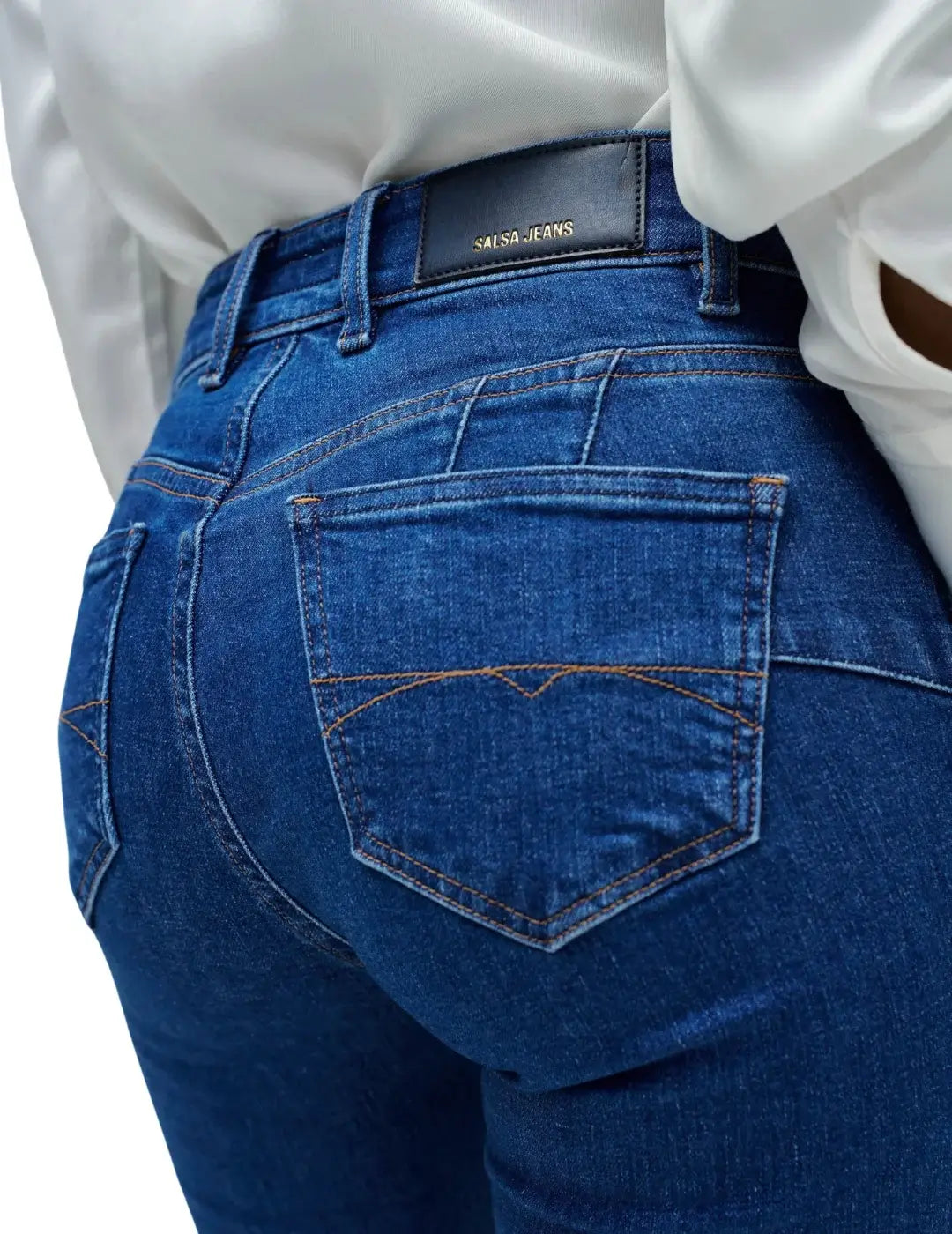 Vaqueros Destiny Push Up Flare Cadena Salsa Jeans Azul | Bicos de Fío