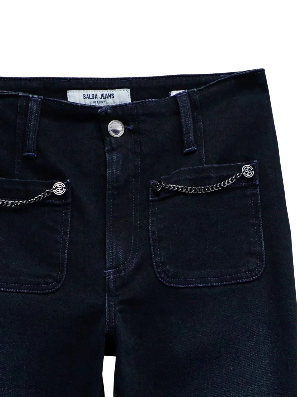 Vaqueros Destiny Push Up Flare Salsa Jeans Azul Oscuro | Bicos de Fío