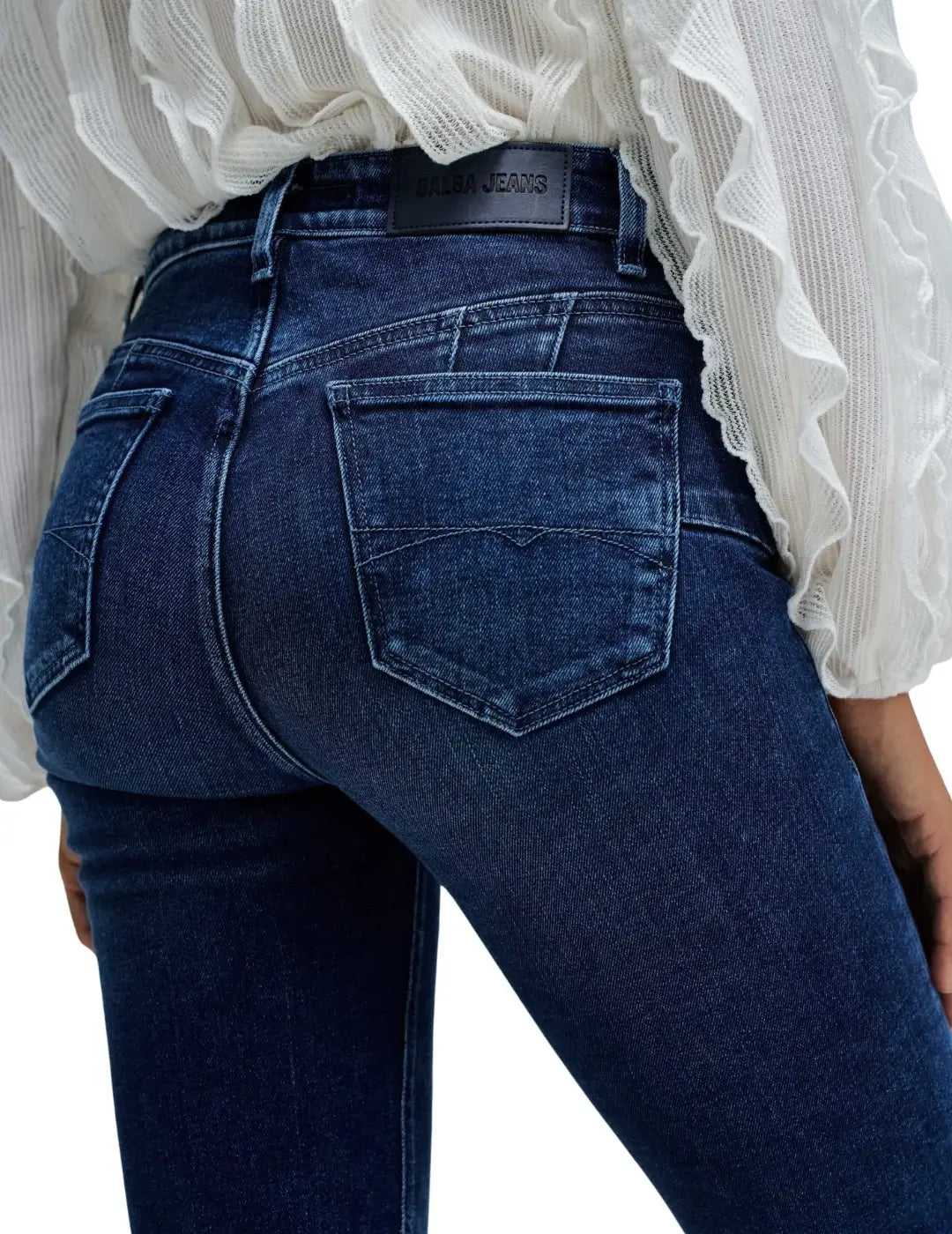 Vaqueros Destiny Push Up Straight Salsa Jeans Azul | Bicos de Fío