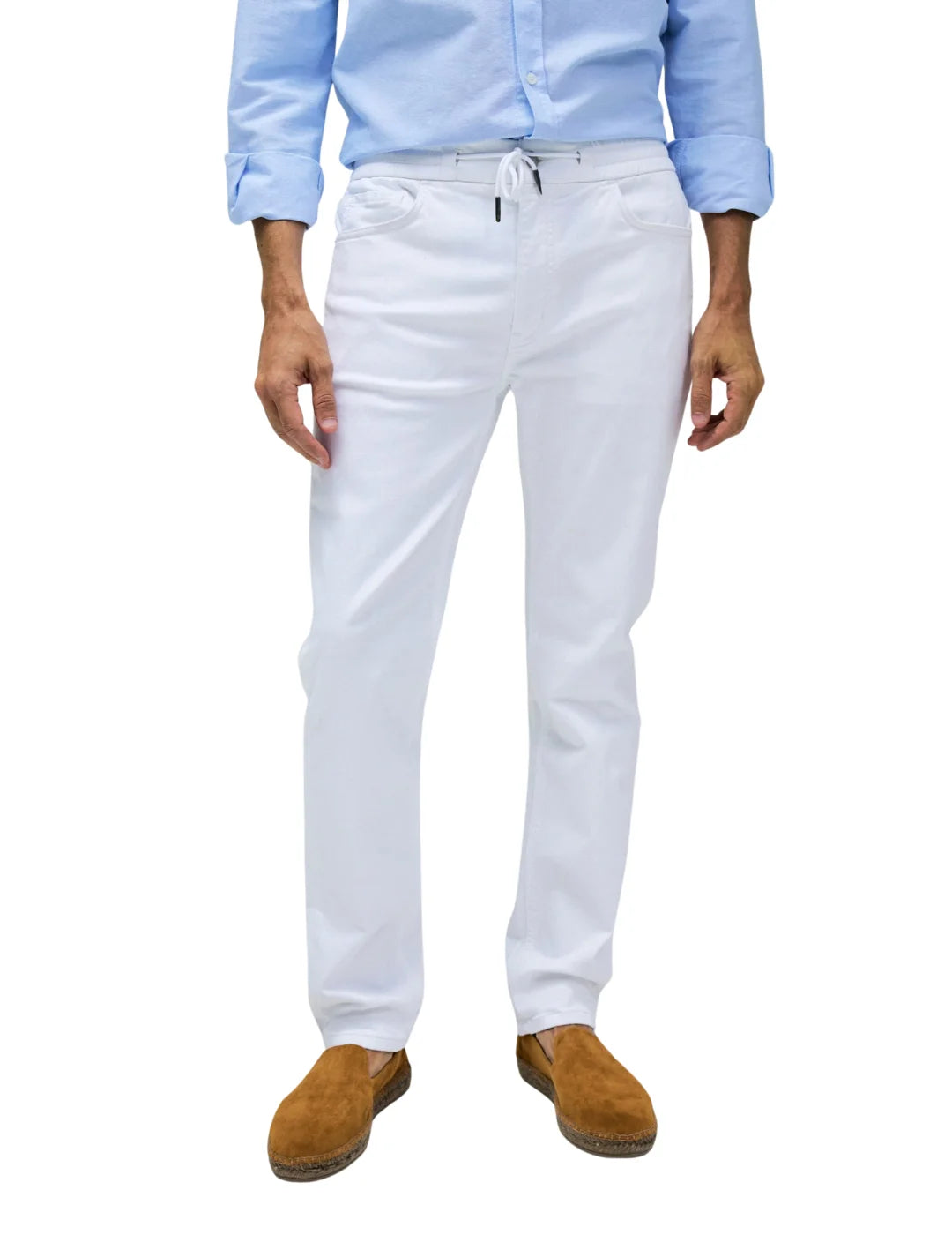 Vaqueros Jogger Salsa Jeans S-Activ Blanco | Bicos de Fío