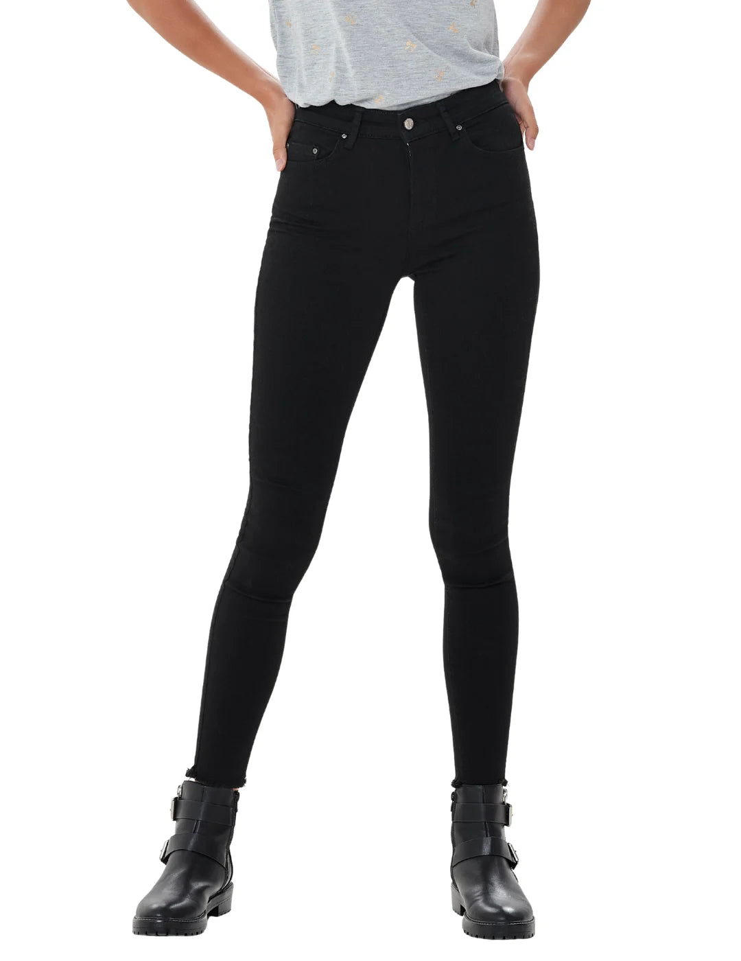 Vaqueros Skinny ONLY Blush REA2343 Negro | Bicos de Fío