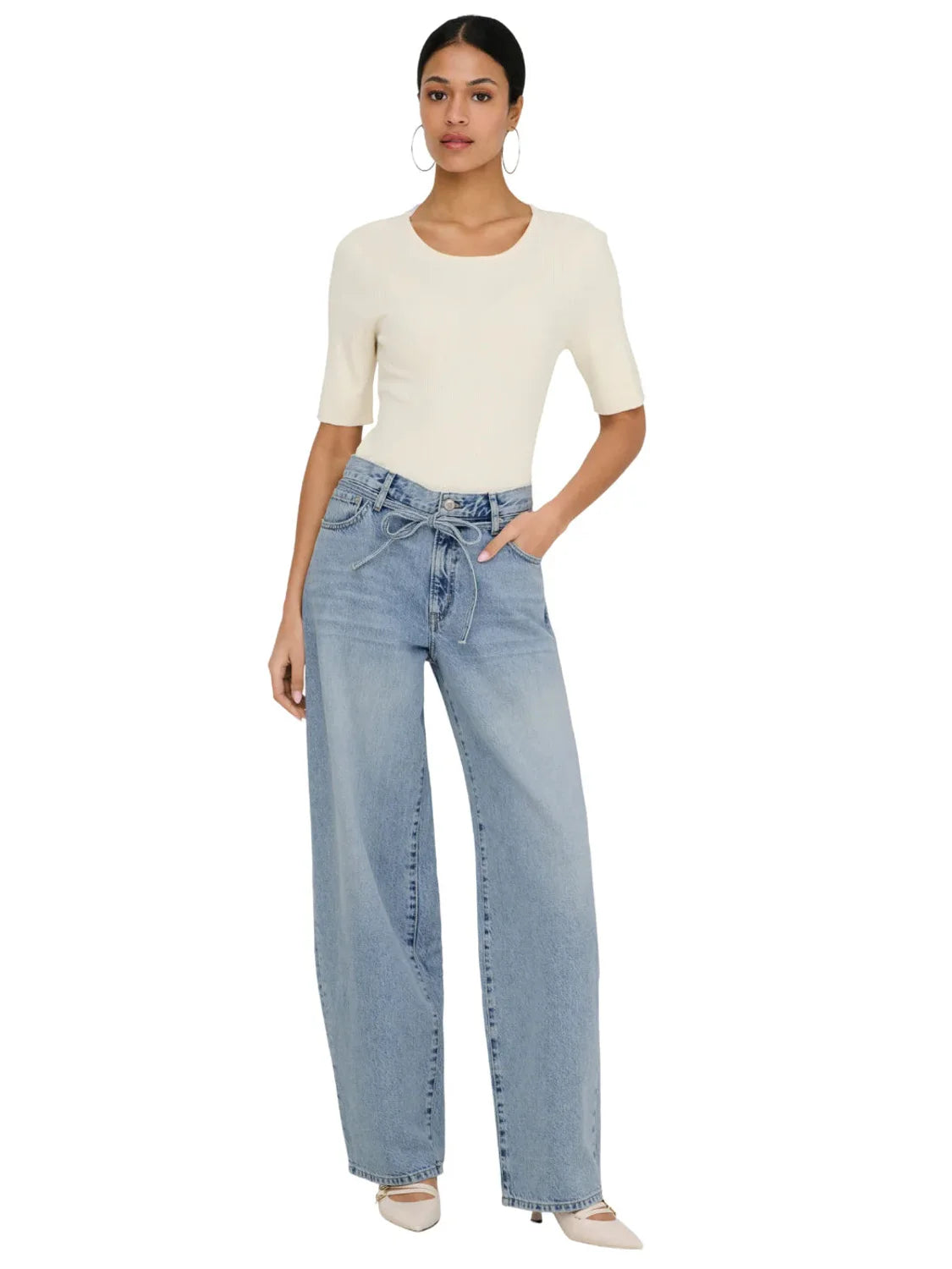 Vaqueros Straight ONLY Gianna DOT450 Azul | Bicos de Fío