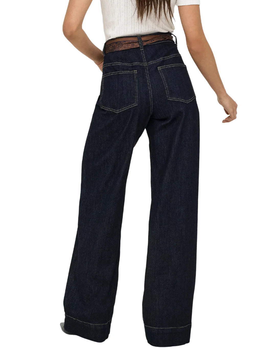 Vaqueros Anchos ONLY Madison Blush GUA12 Azul Oscuro | Bicos de Fío