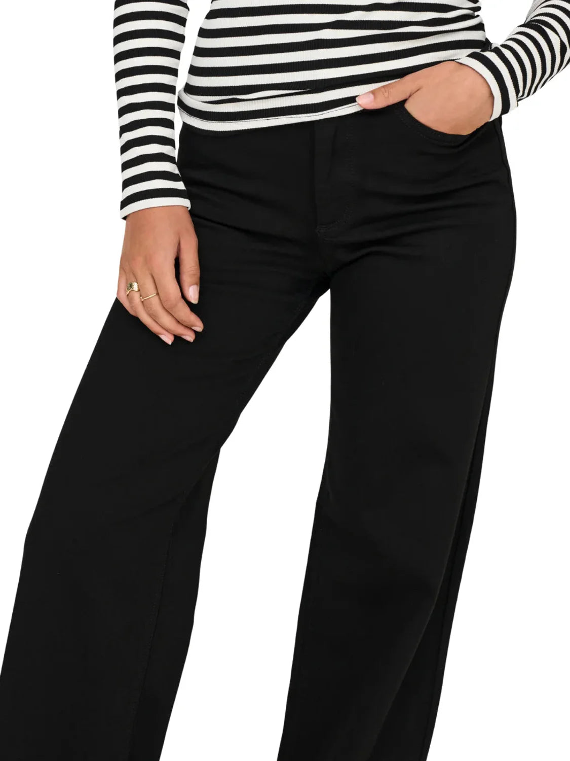 Vaqueros Anchos ONLY Madison Blush SOO796 Negro | Bicos de Fío