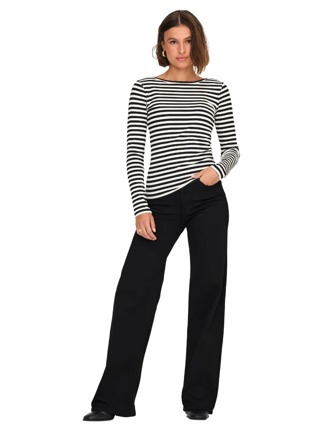 Vaqueros Anchos ONLY Madison Blush SOO796 Negro | Bicos de Fío