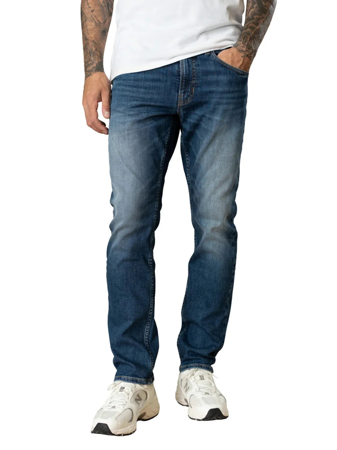Vaqueros Petrol Industries Starling Worn Blue | Bicos de Fío
