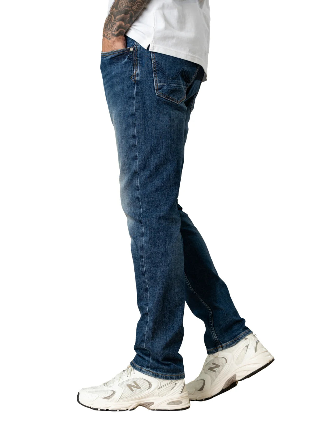 Vaqueros Petrol Industries Starling Worn Blue | Bicos de Fío