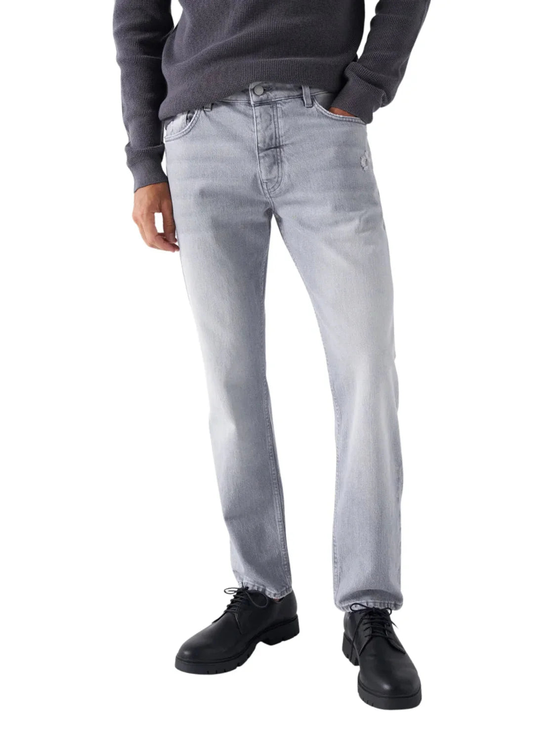 Vaqueros Regular Salsa Jeans Gris | Bicos de Fío
