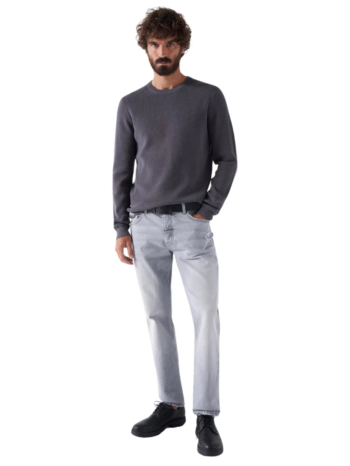 Vaqueros Regular Salsa Jeans Gris | Bicos de Fío