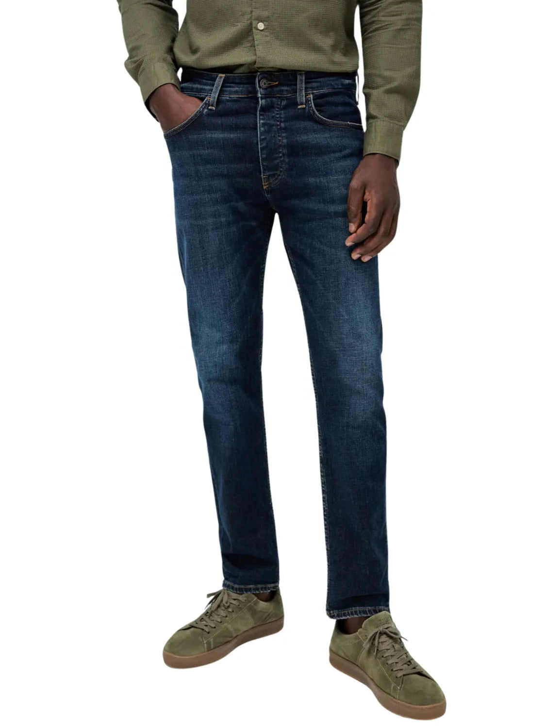 Vaqueros Salsa Jeans Slim Fit Greencast Azul | Bicos de Fío