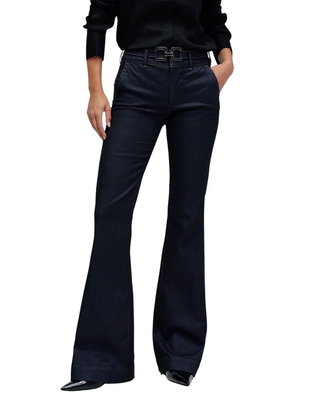 Vaqueros Secret Chino Flare Salsa Jeans Belt Azul | Bicos de Fío