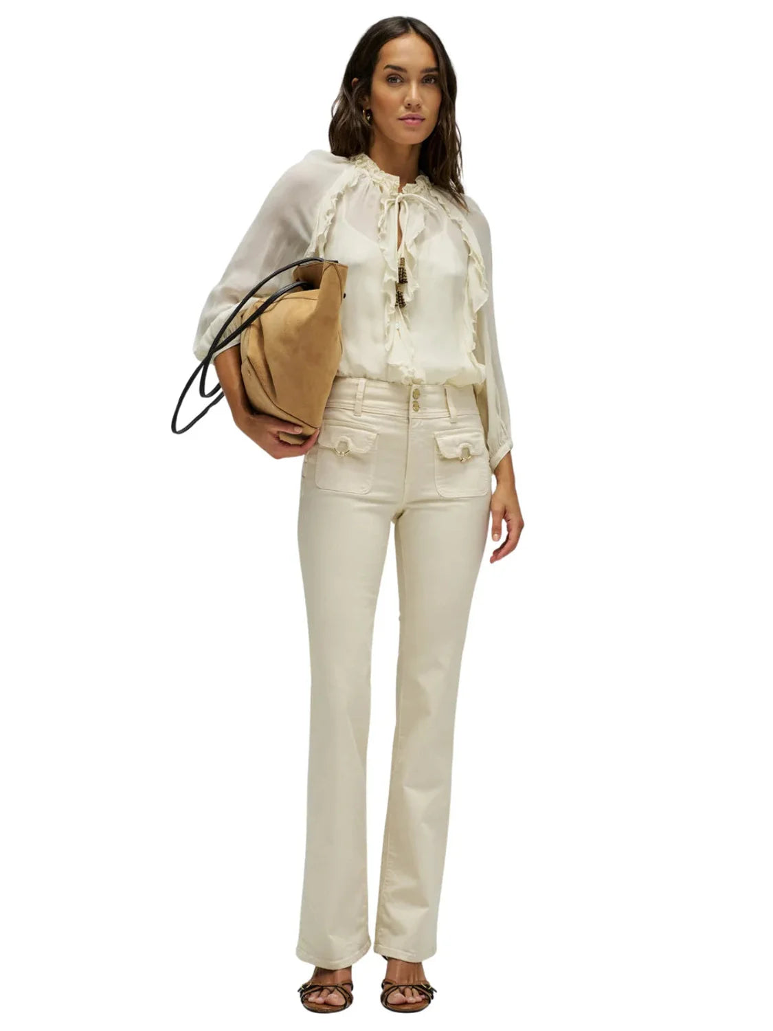 Vaqueros Secret Push In Bootcut Salsa Jeans Beige | Bicos de Fío