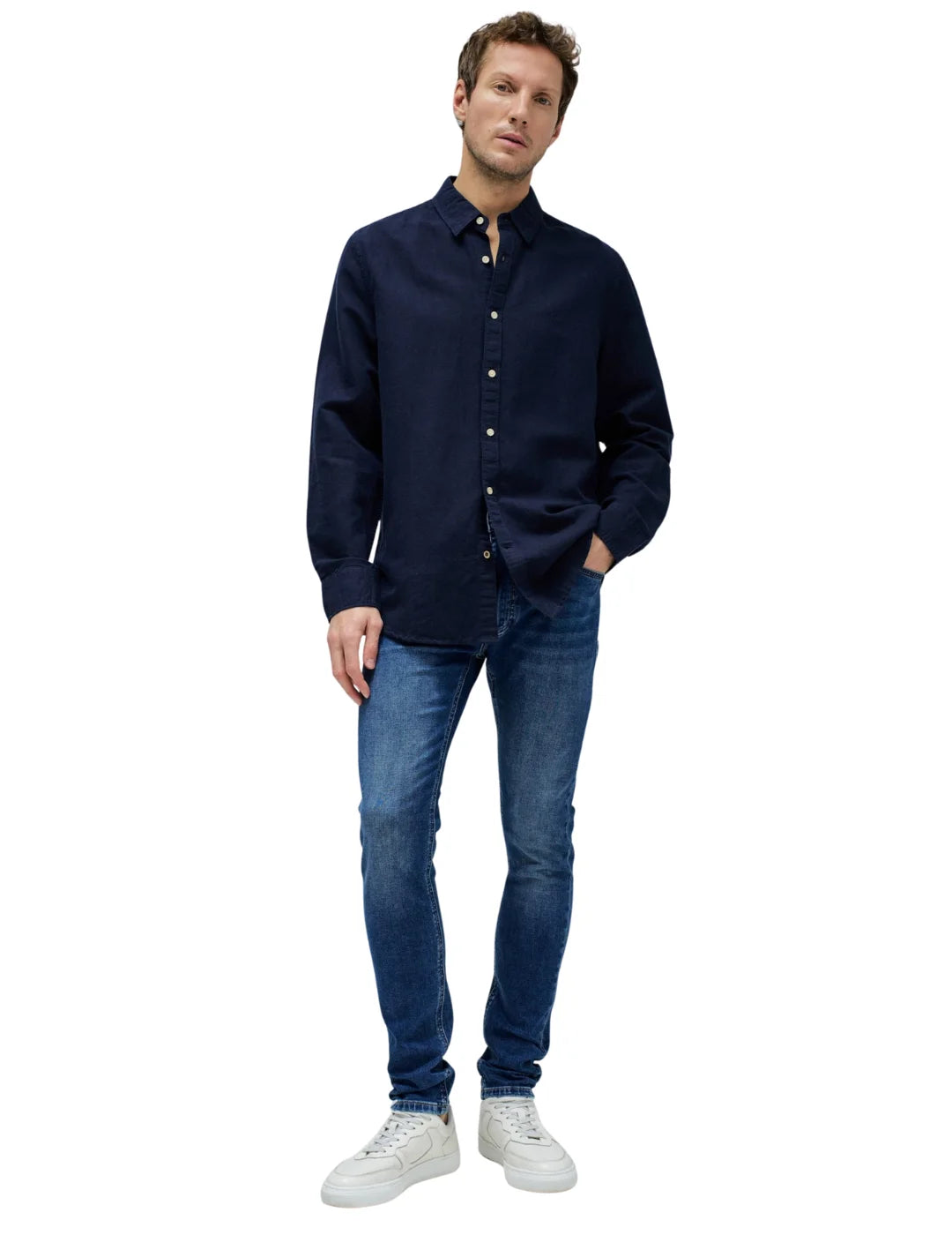 Vaqueros Skinny Salsa Jeans S-Activ Azul Oscuro | Bicos de Fío