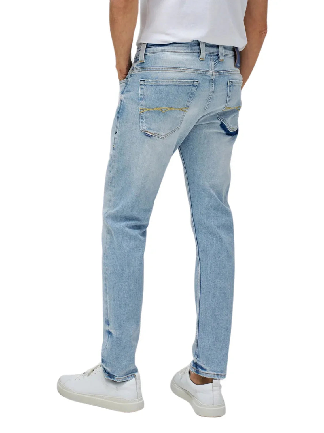 Vaqueros Slim Salsa Jeans Craft Series Azul | Bicos de Fío