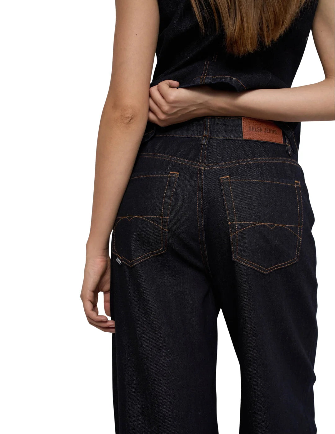 Vaqueros Super Wide Leg Salsa Jeans Azul Oscuro