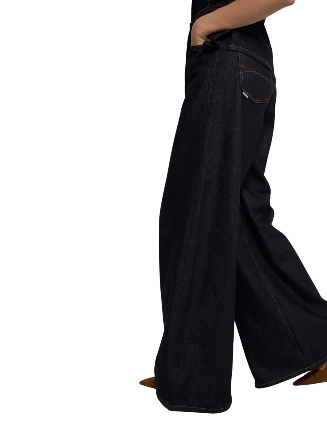 Vaqueros Super Wide Leg Salsa Jeans Azul Oscuro | Bicos de Fío