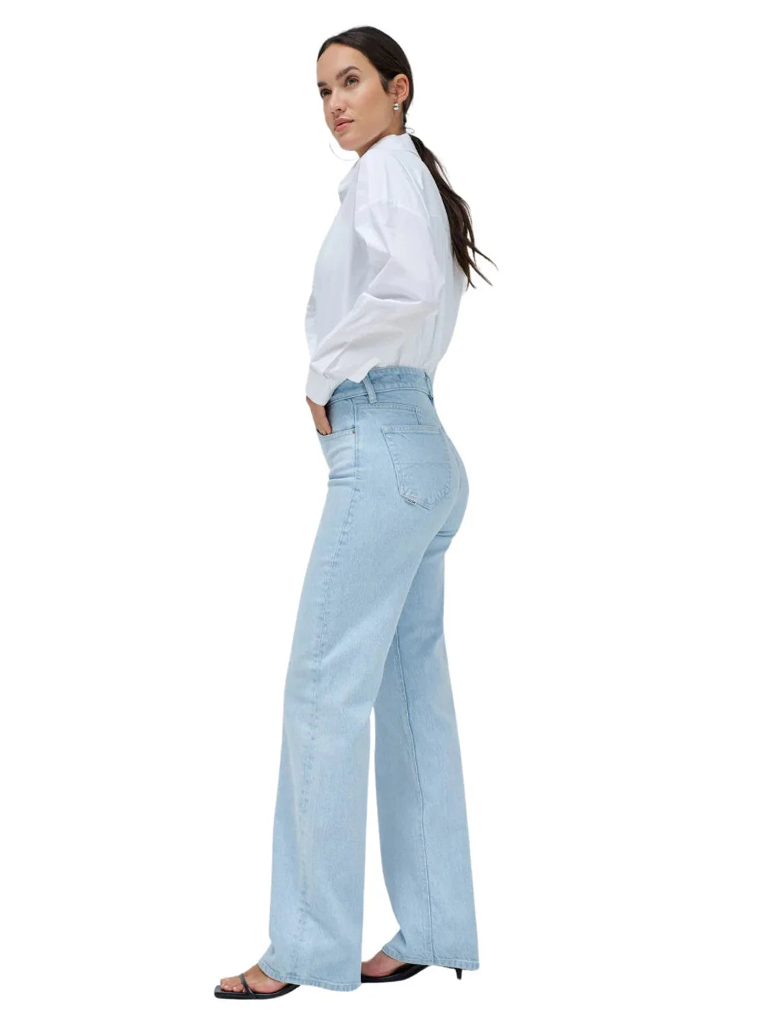 Vaqueros Salsa Jeans True Straight Azul Claro | Bicos de Fío