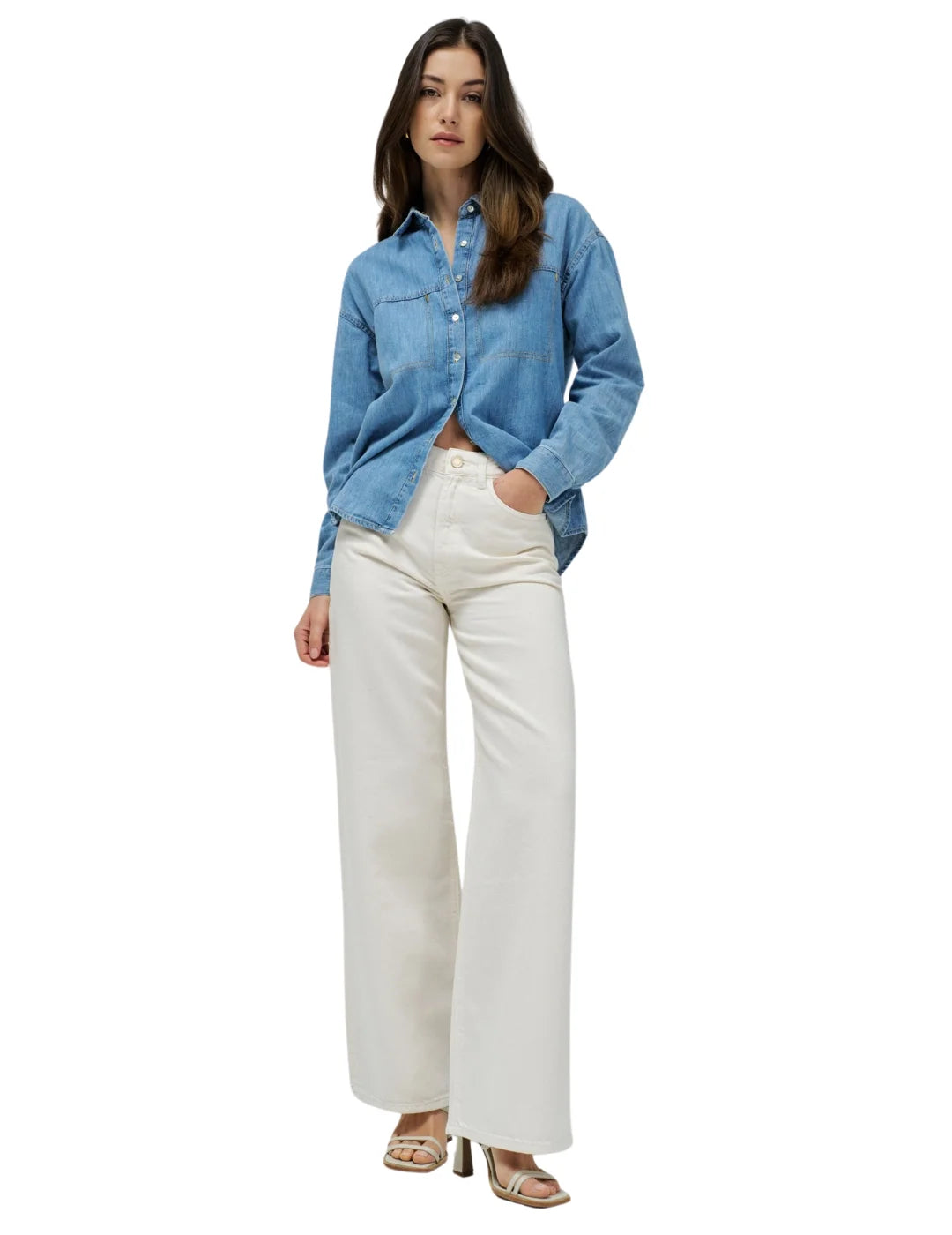 Vaqueros Salsa Jeans Wide Leg Arena - Bicos de Fío
