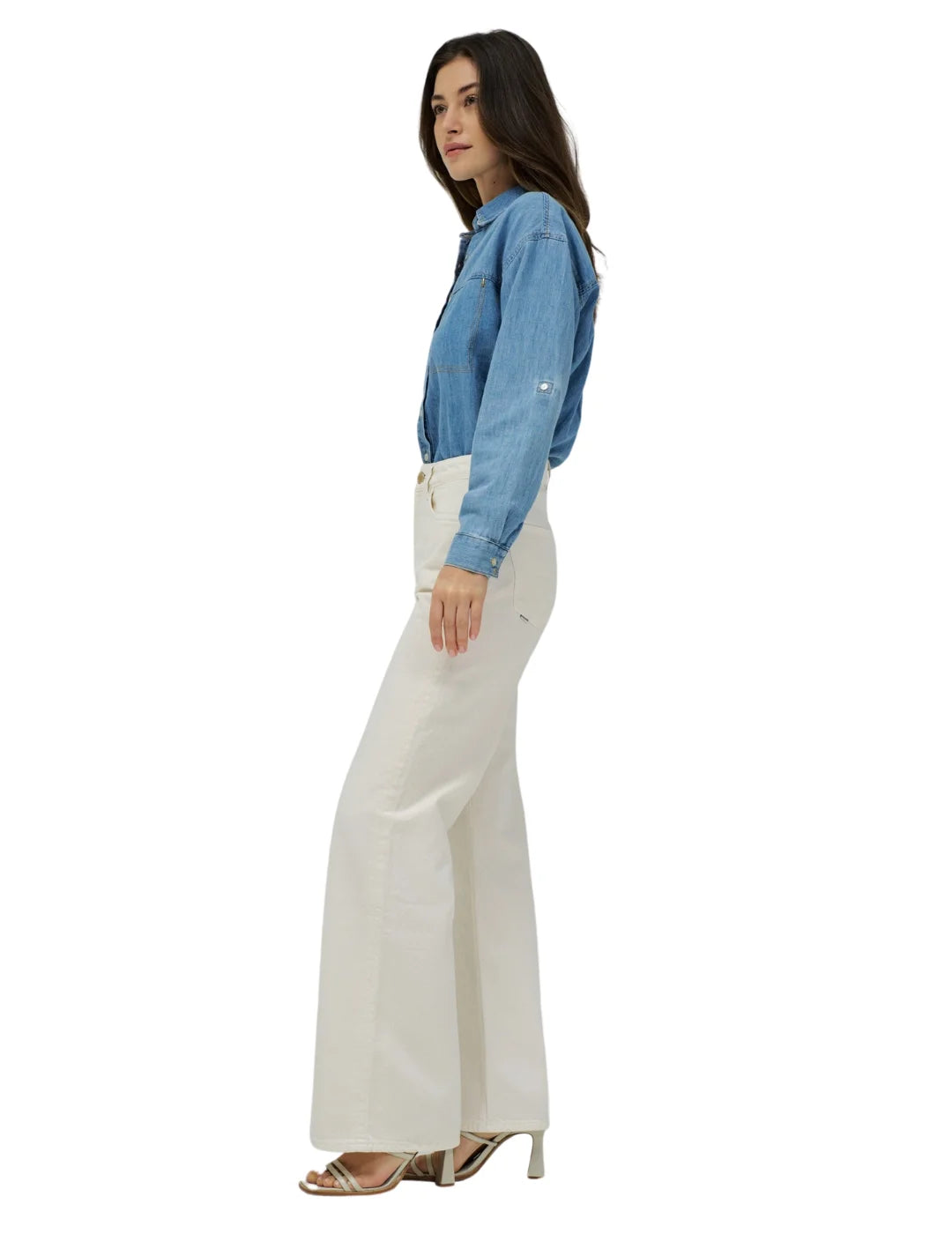 Vaqueros Salsa Jeans Wide Leg Arena - Bicos de Fío
