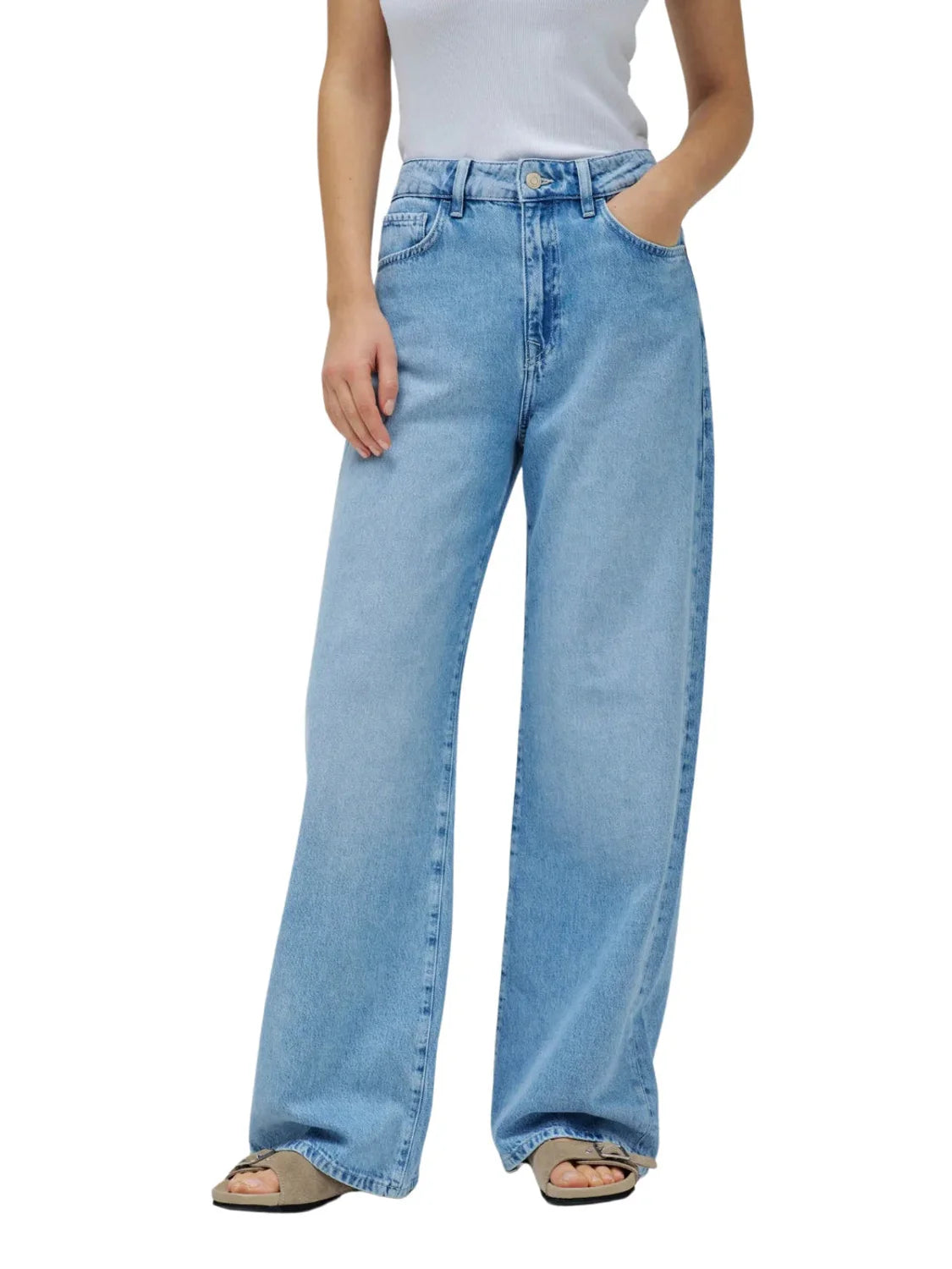 Vaqueros Salsa Jeans Wide Leg Azul Claro | Bicos de Fío