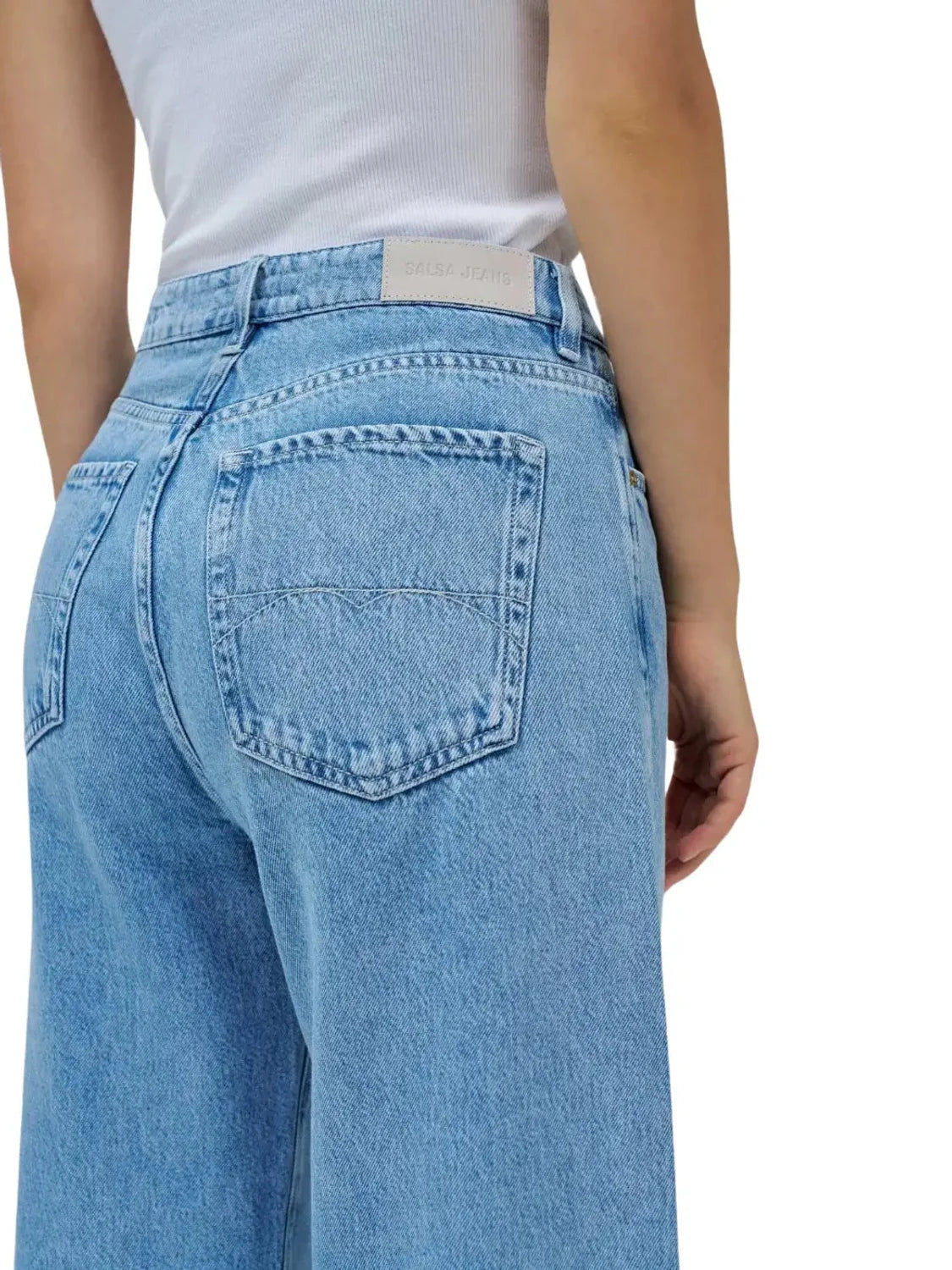 Vaqueros Salsa Jeans Wide Leg Azul Claro | Bicos de Fío