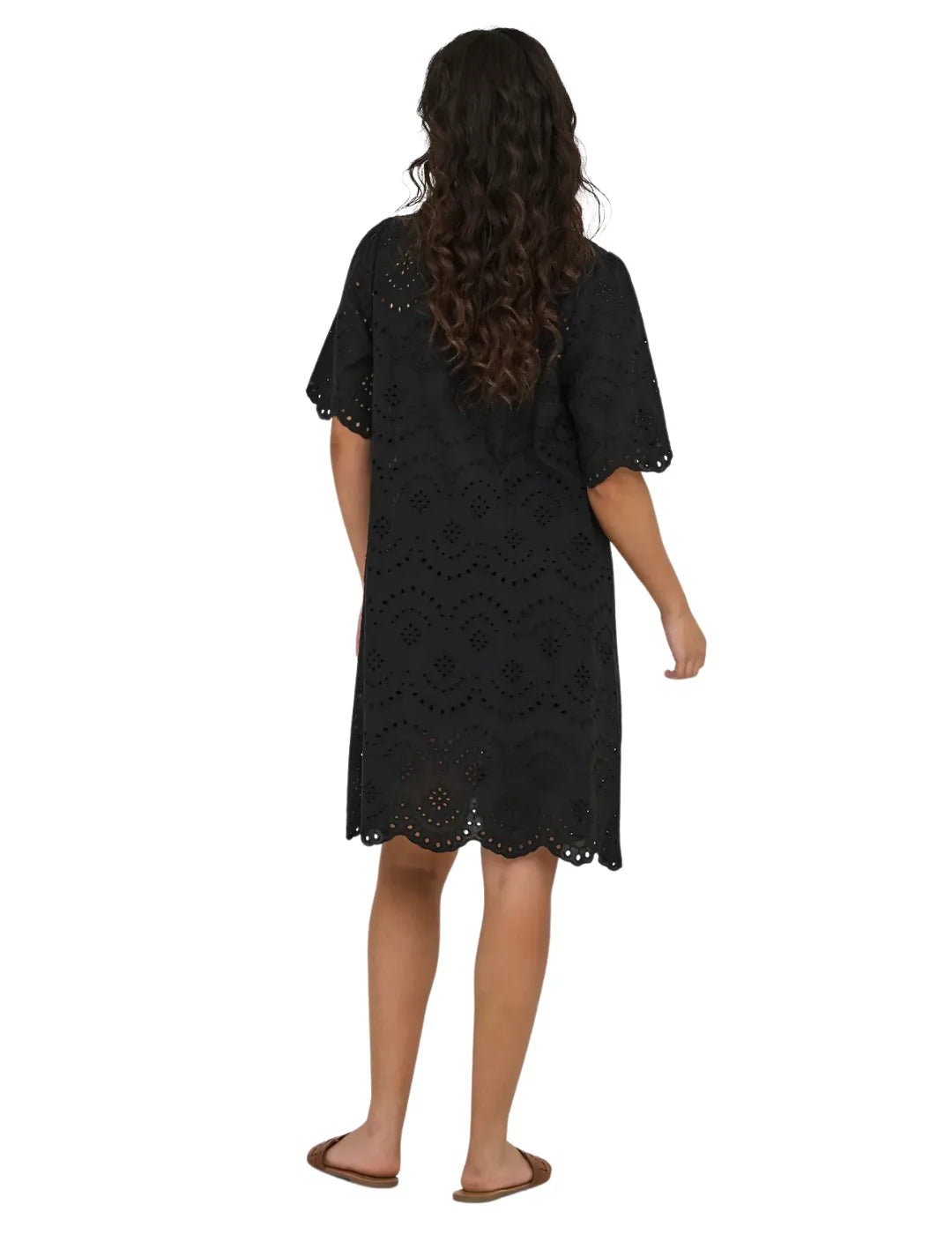 Vestido Camisero ONLY Valais Negro | Bicos de Fío