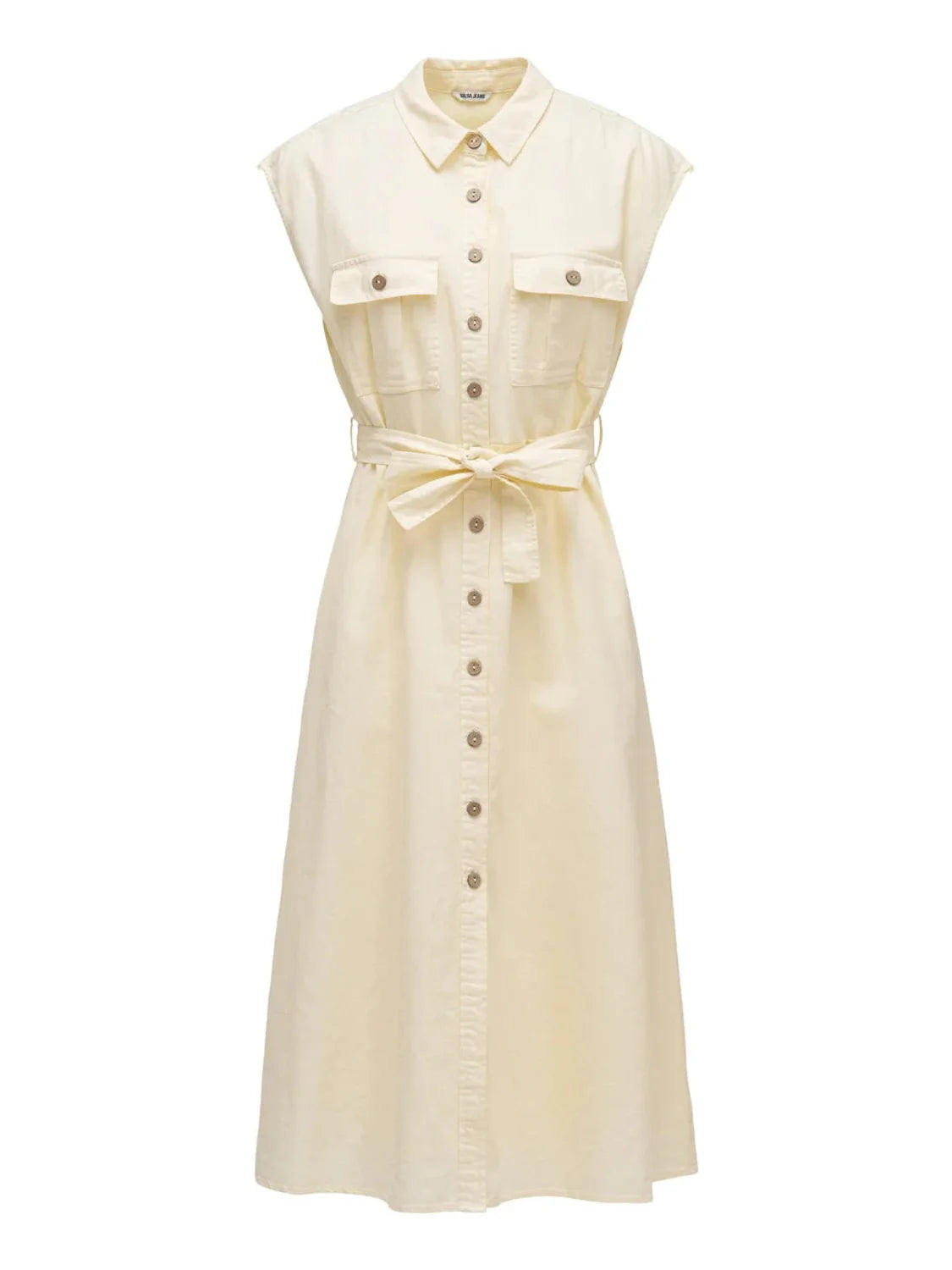 Vestido Camisero Midi Salsa Jeans Light Yellow | Bicos de Fío
