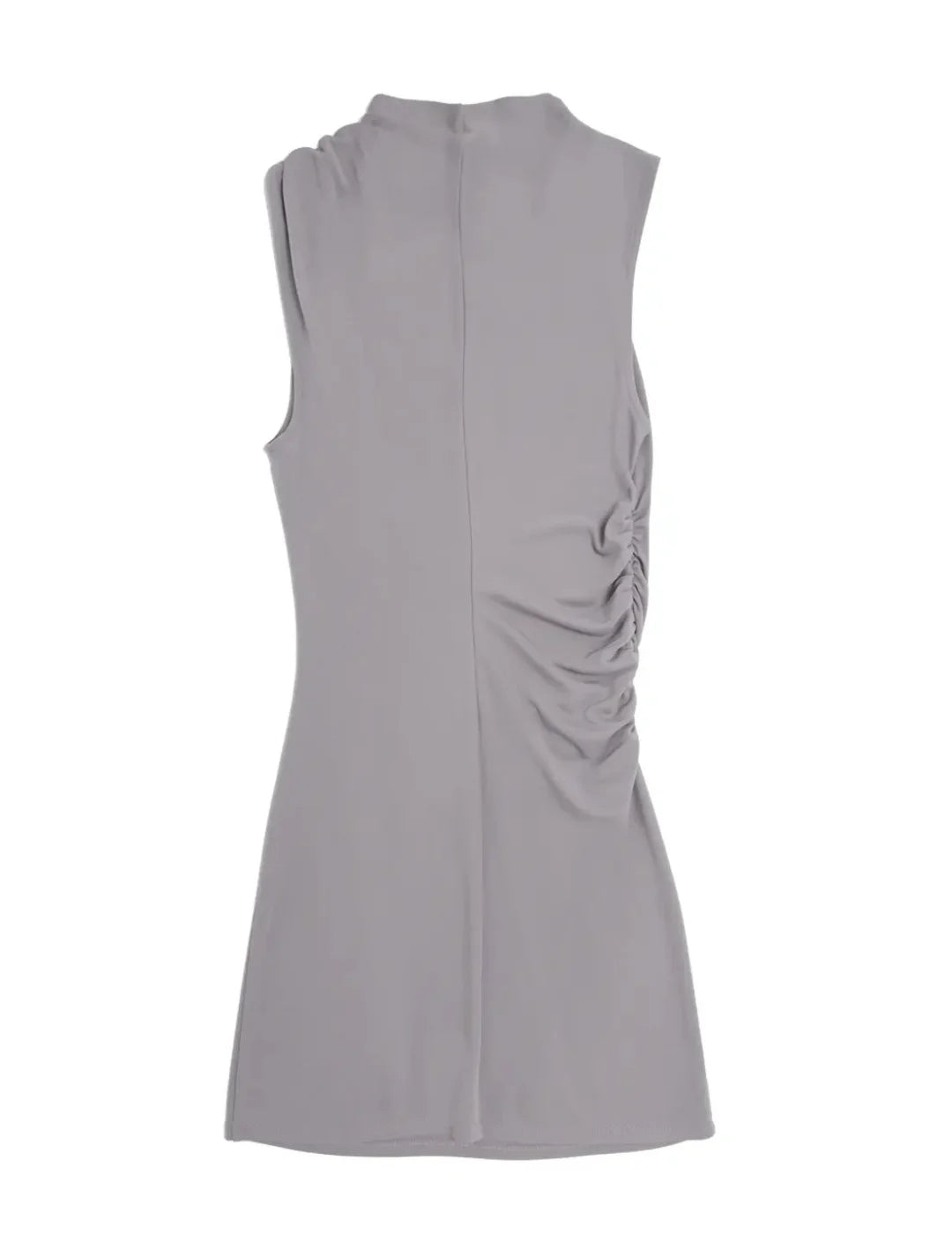 Vestido Mini BALMOHK Gris | Bicos de Fío