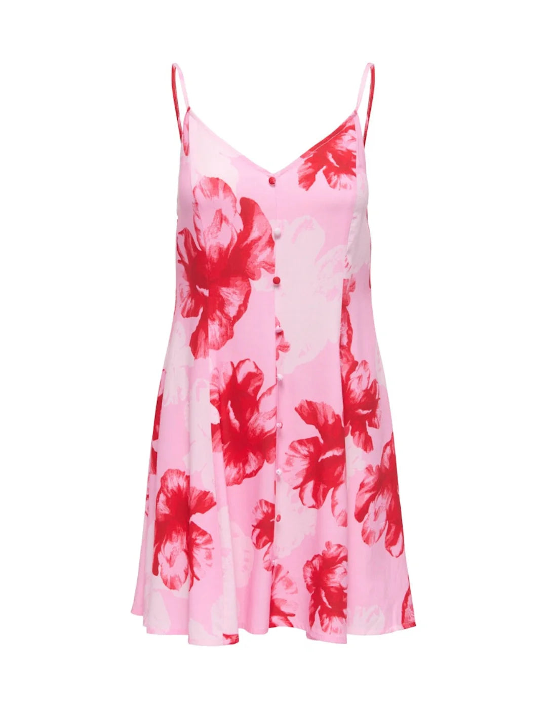 Vestido Corto Estampado ONLY Rilla Rosa | Bicos de Fío