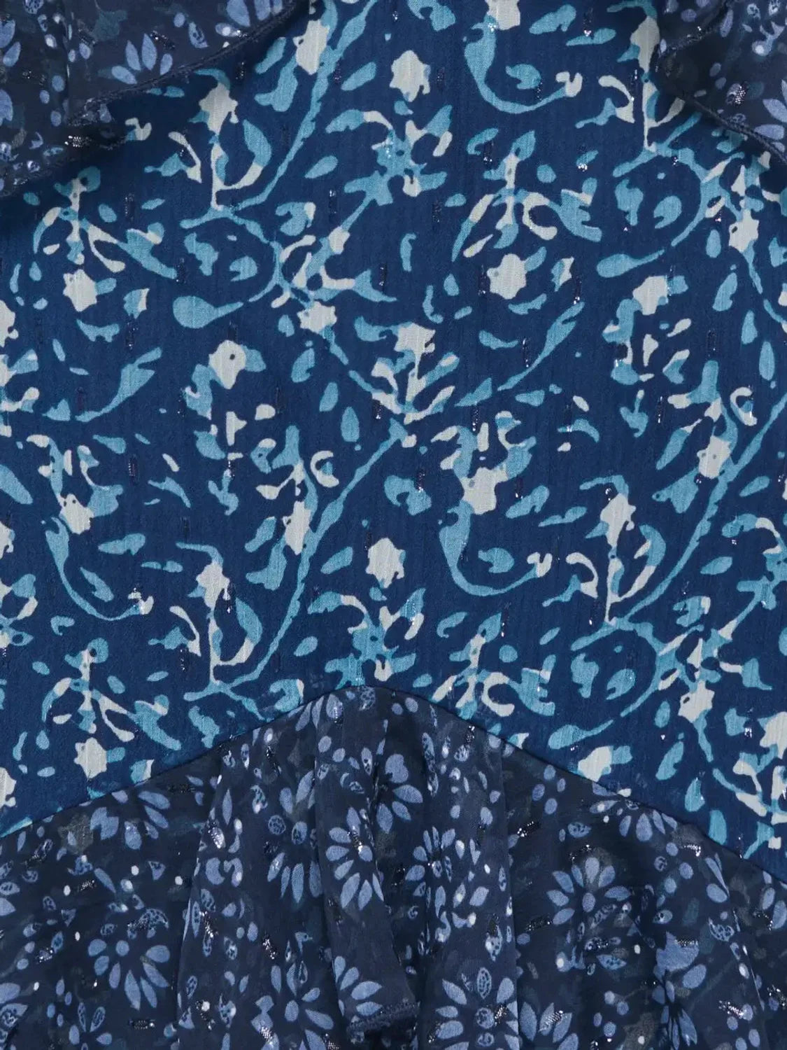 Vestido Corto Volantes ONLY Ralias Azul Marino | Bicos de Fío