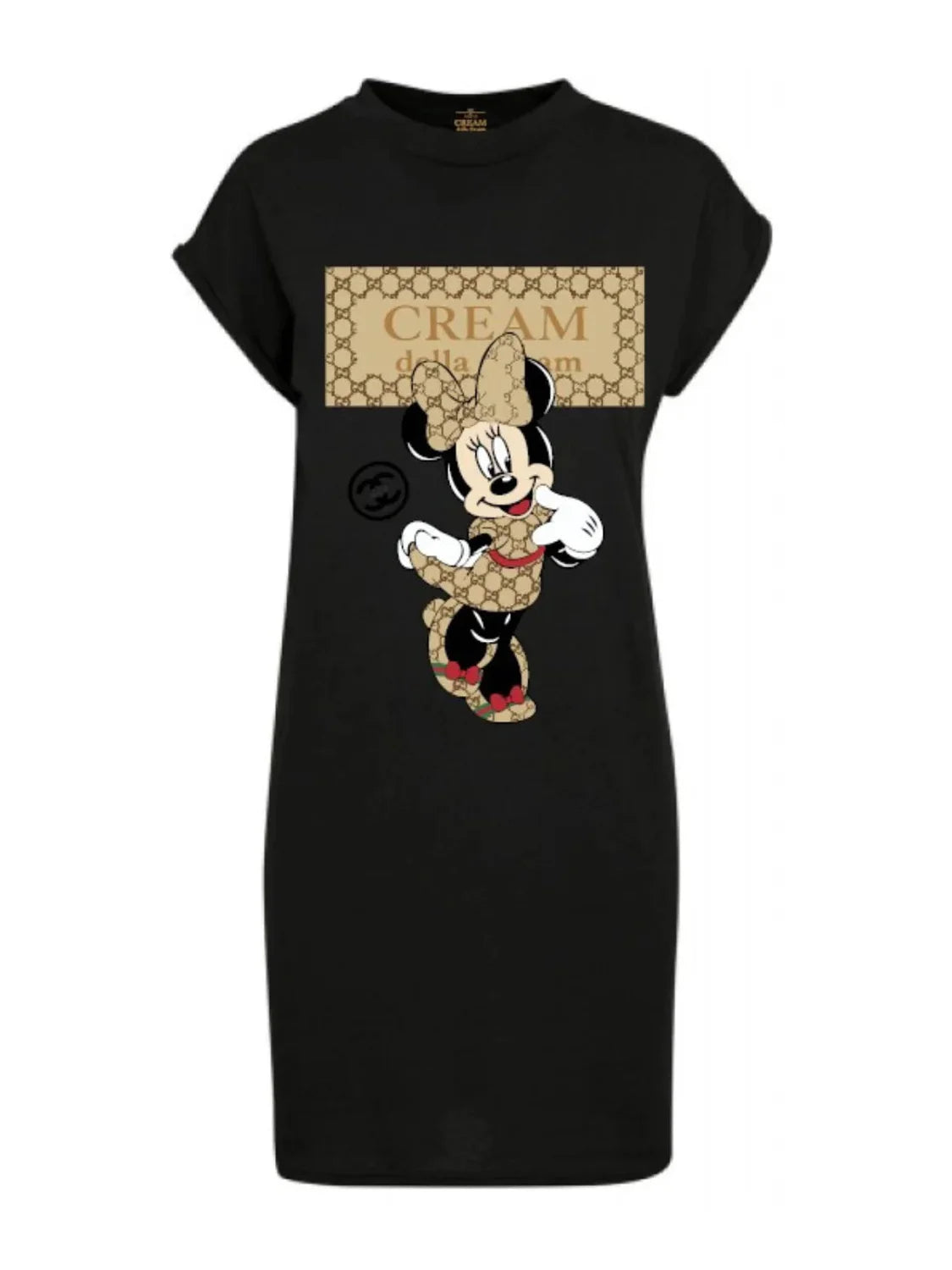 Vestido Cream Della Cream Minnie Negro | Bicos de Fío