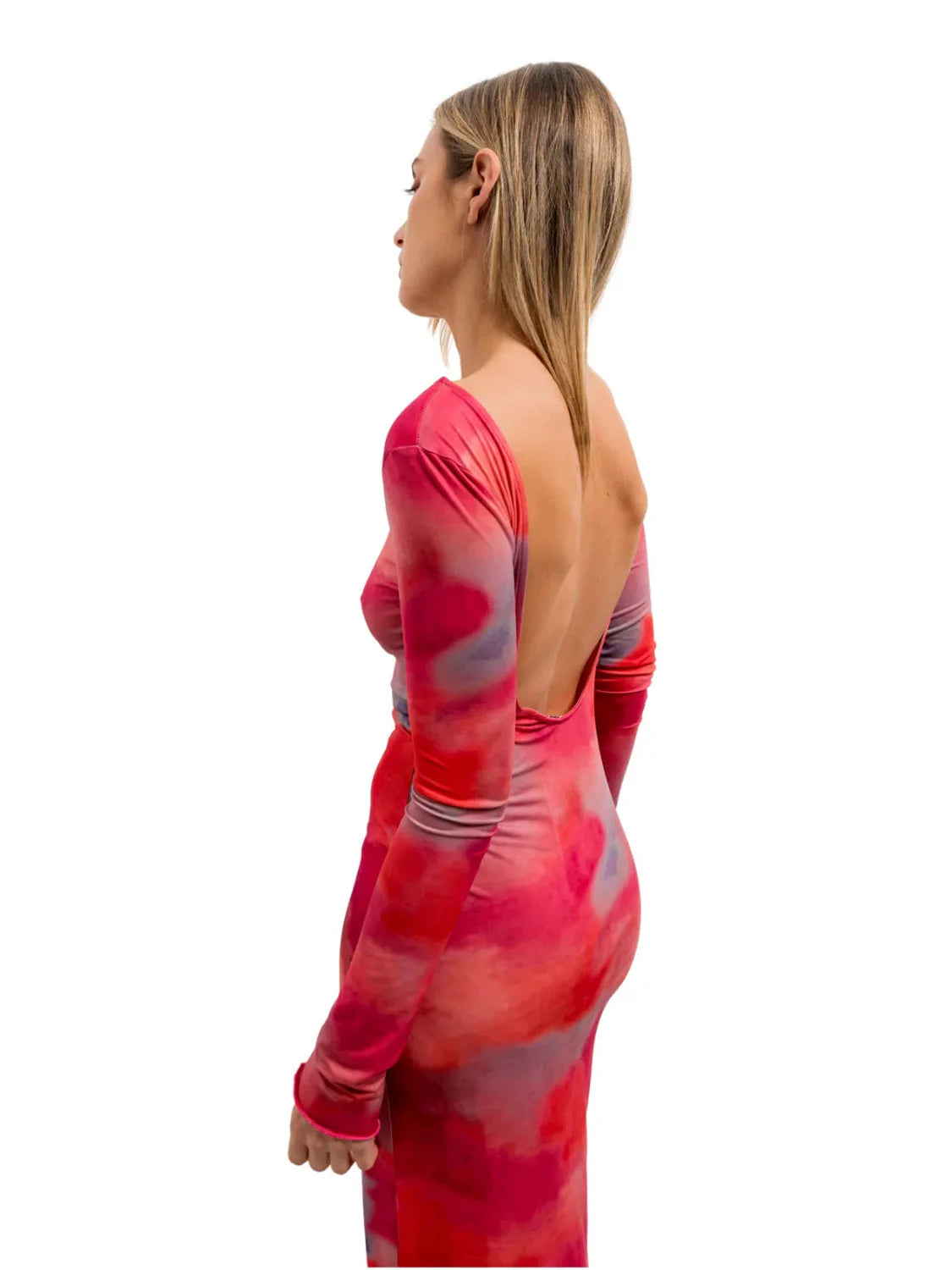 Vestido Largo Estampado BdeF Rojo | Bicos de Fío