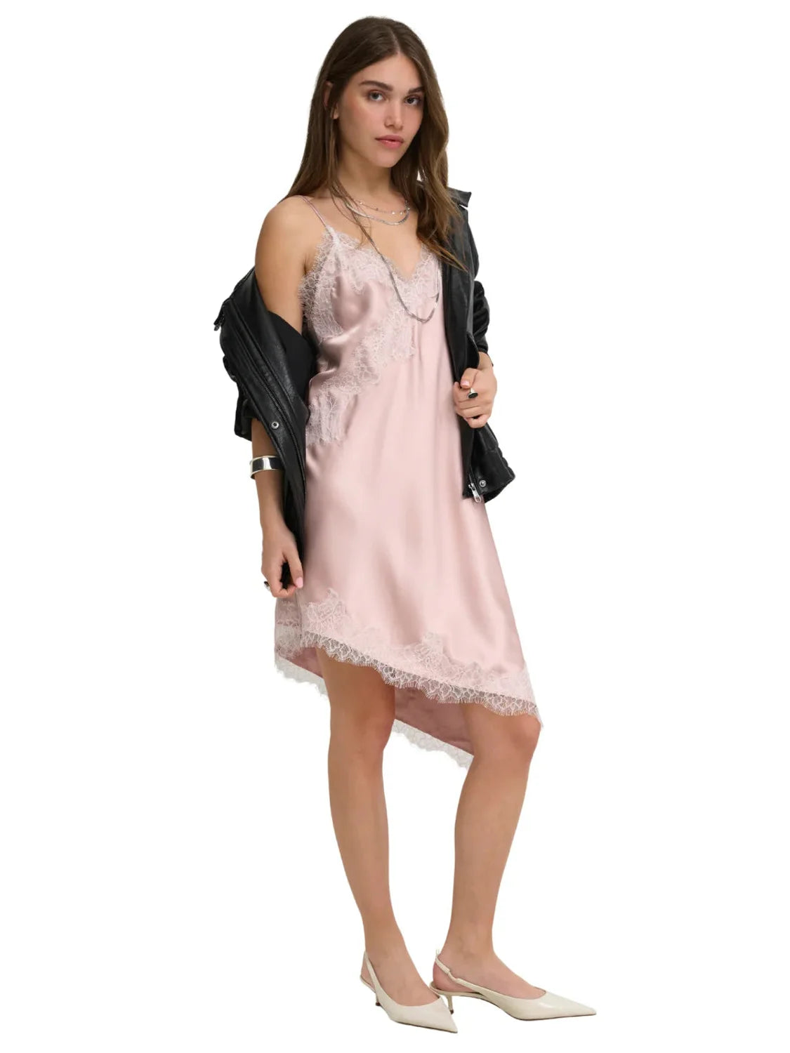 Vestido Corto Lencero ONLY Bella Rosa | Bicos de Fío