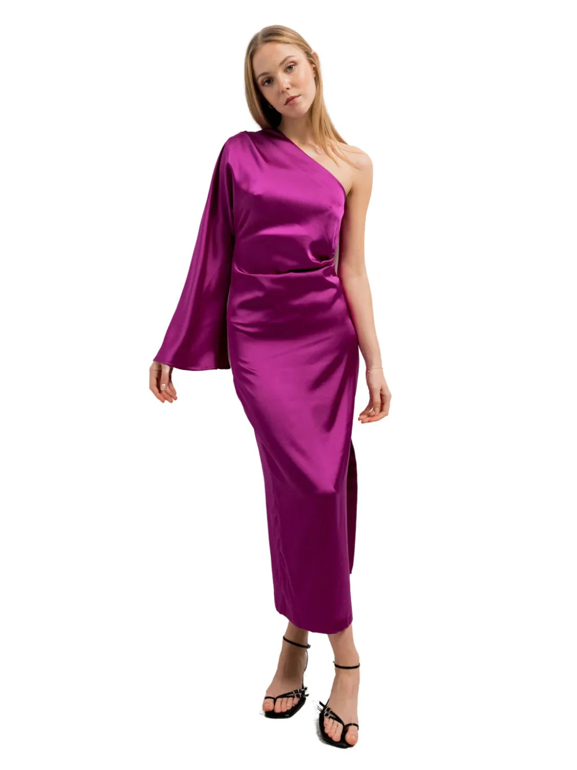 Vestido Asimétrico BdeF Fucsia | Bicos de Fío