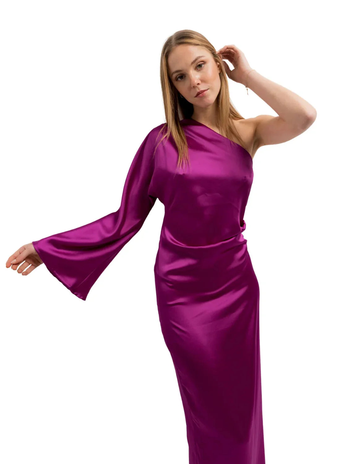 Vestido Asimétrico BdeF Fucsia | Bicos de Fío
