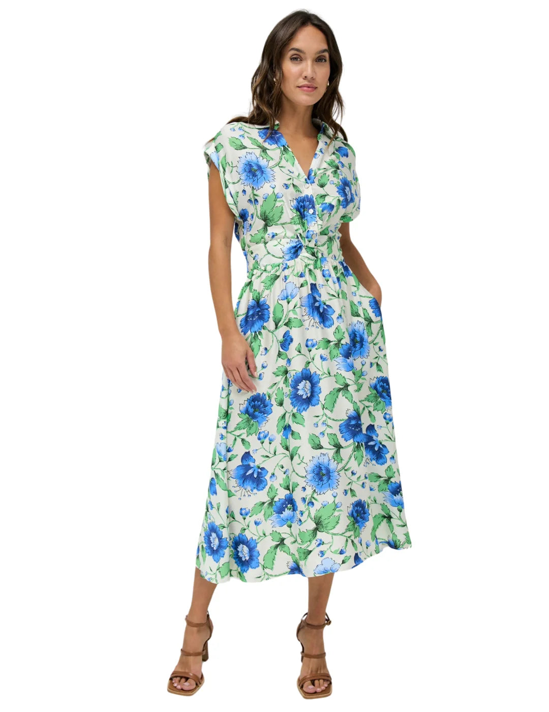 Vestido Midi Camisero Salsa Jeans Estampado