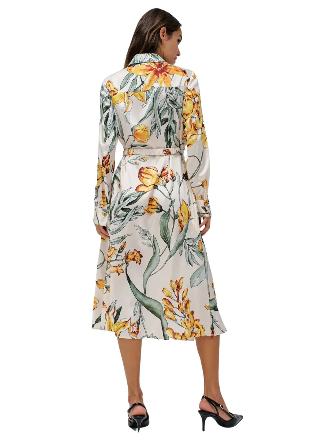Vestido Midi Estampado Salsa Jeans Blanco | Bicos de Fío
