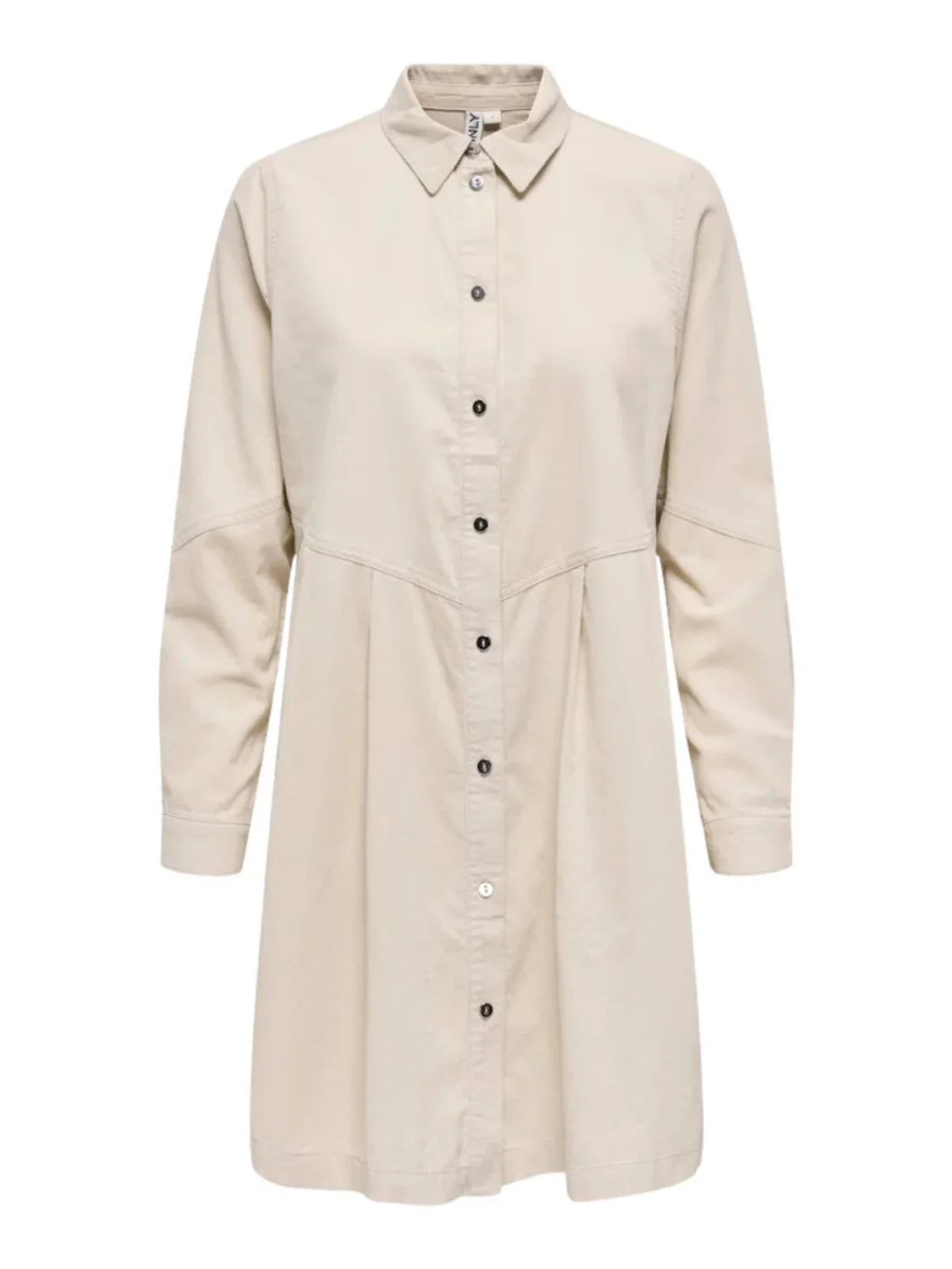 Vestido Camisero Corto ONLY Aime Beige - Bicos de Fío