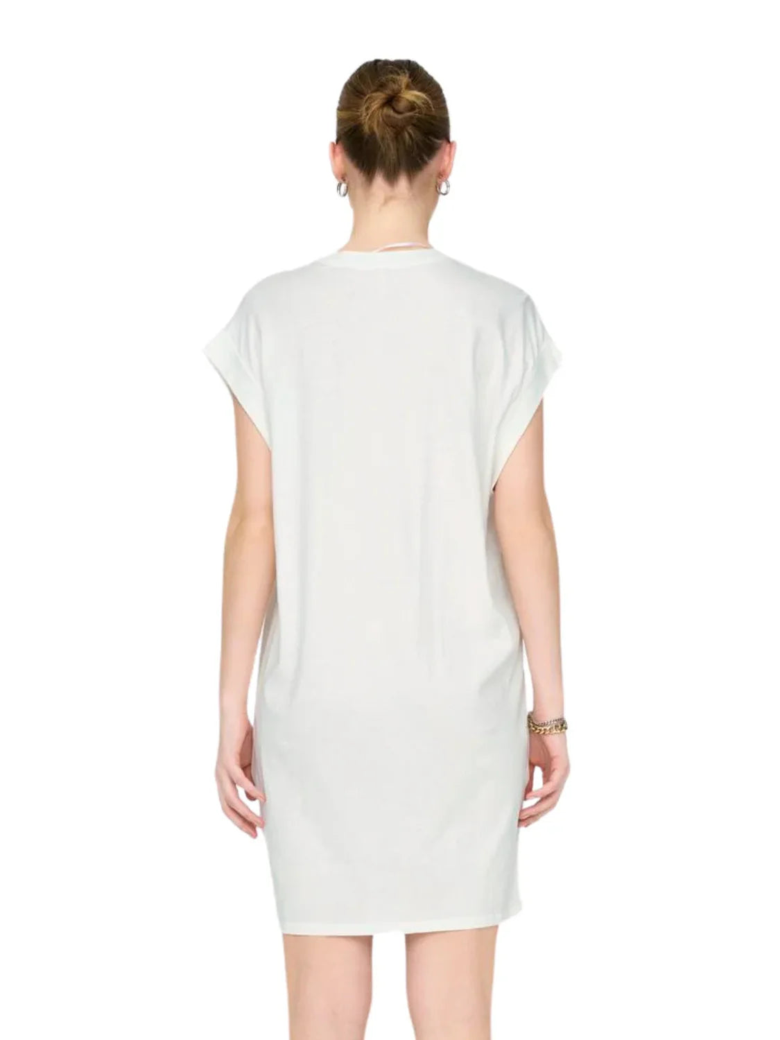 Vestido De Algodón Only Onllucy Butterfly Blanco | Bicos de Fío