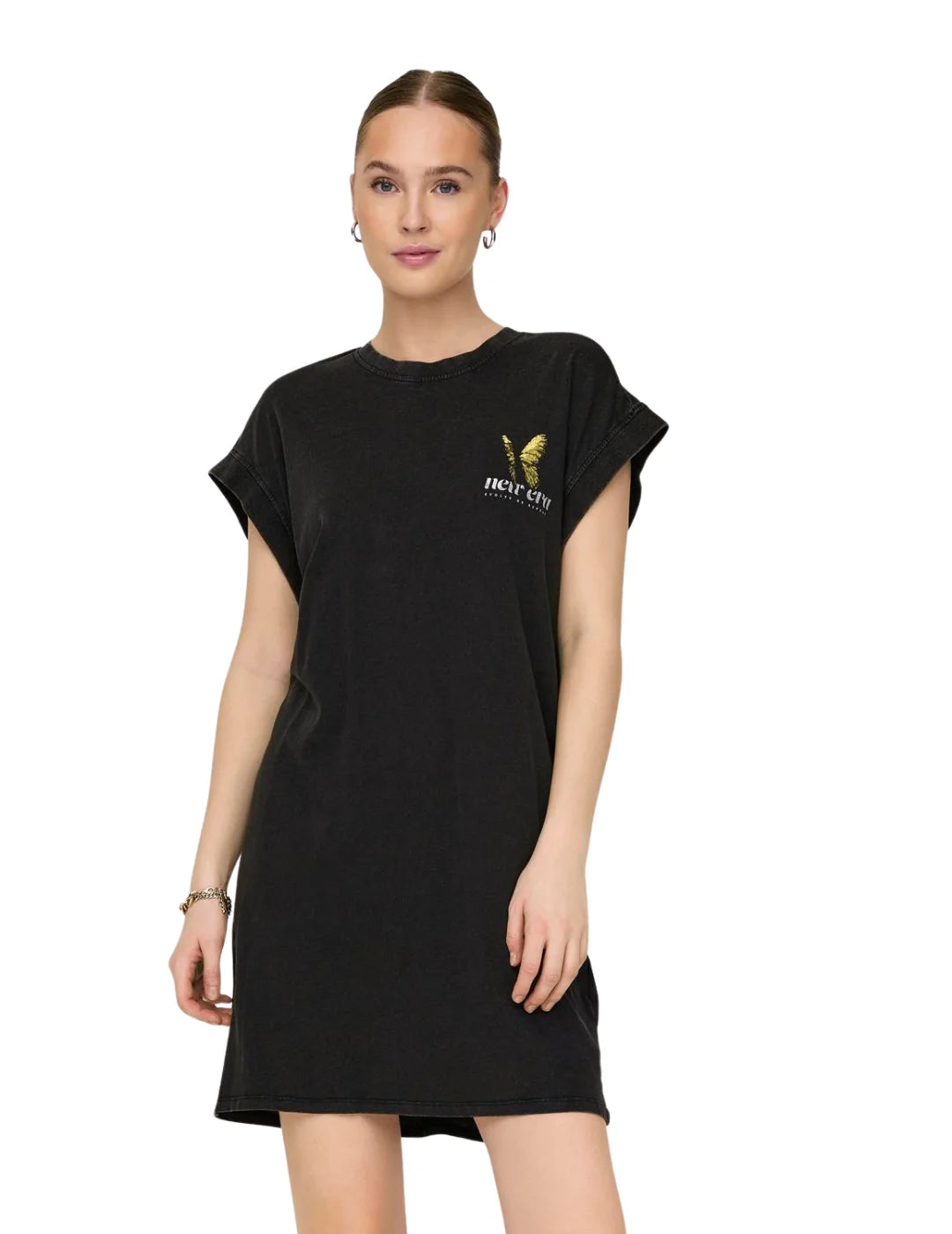 Vestido De Algodón Only Onllucy Butterfly Negro | Bicos de Fío