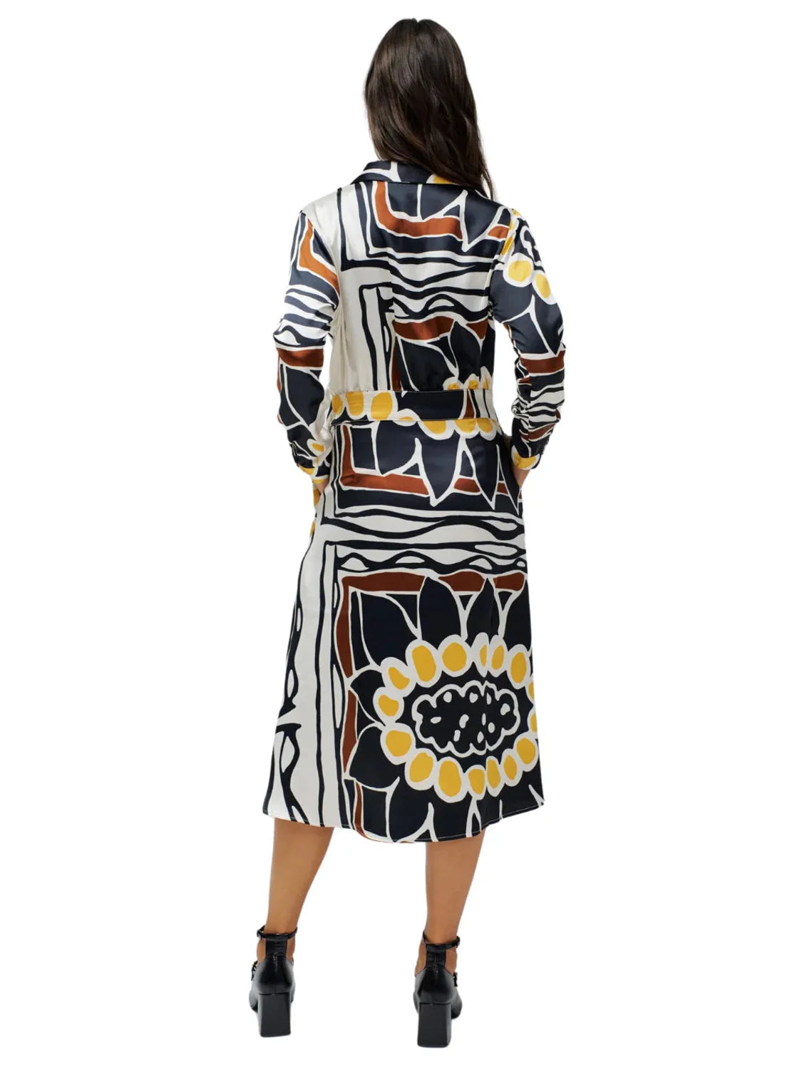 Vestido Midi Salsa Jeans Twisted Amarillo | Bicos de Fío
