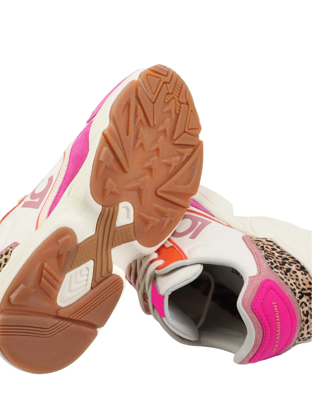 Zapatilla Tipo Running Lola Casademunt Blanco-Rosa | Bicos de Fío