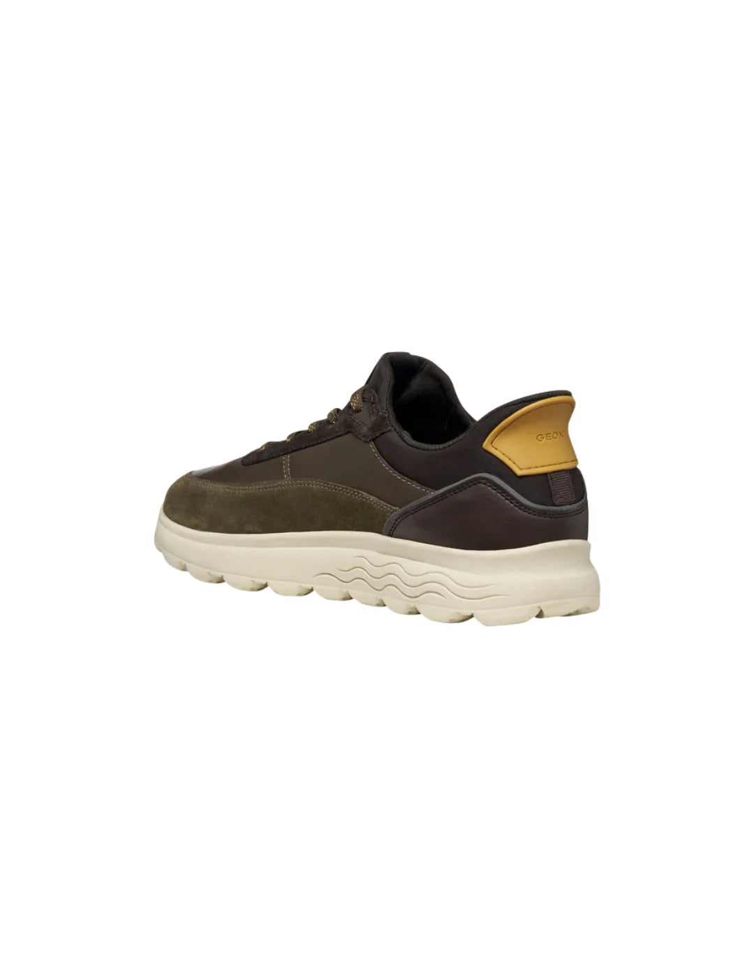 Zapatilla GEOX Spherica Plus Verde Militar-Marrón | Bicos de Fío