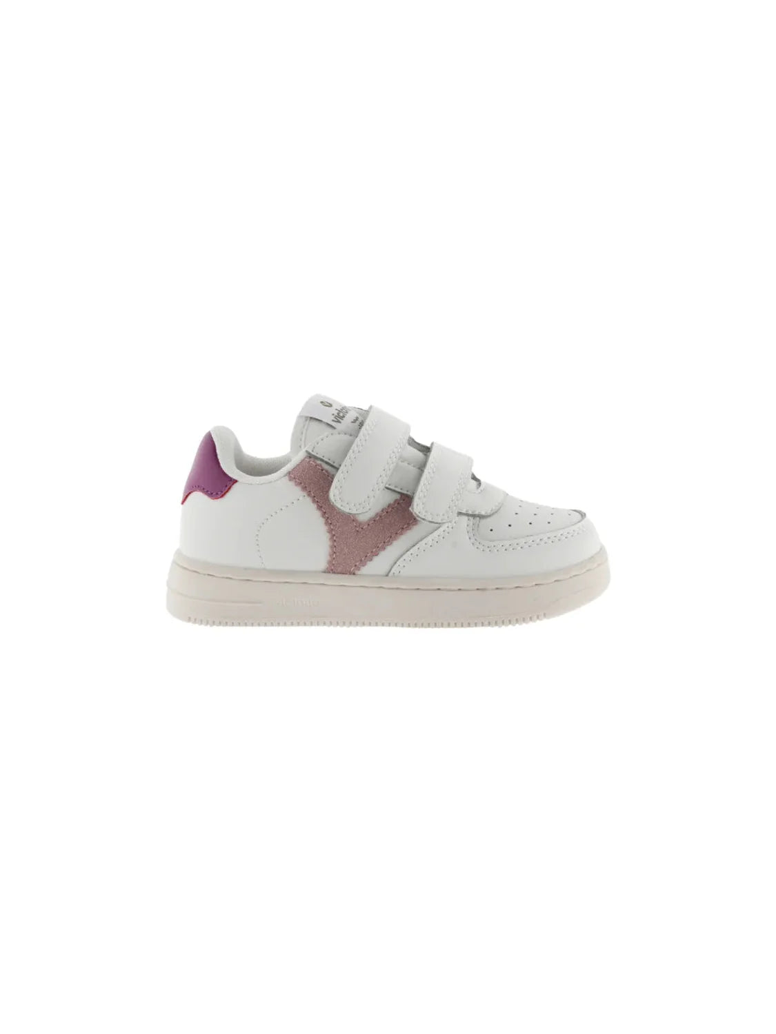 Zapatilla Niño Victoria Tiempo Contraste Rosa Blanco | Bicos de Fío