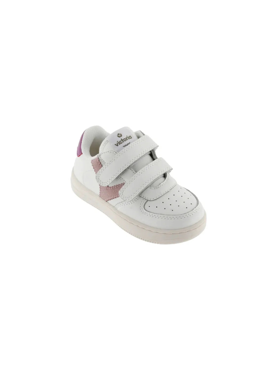 Zapatilla Niño Victoria Tiempo Contraste Rosa Blanco | Bicos de Fío